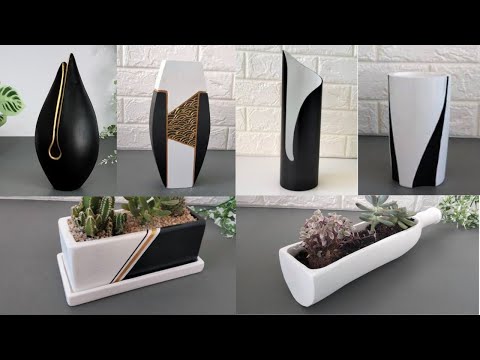 6 DIY easy to make plant pots and vases.