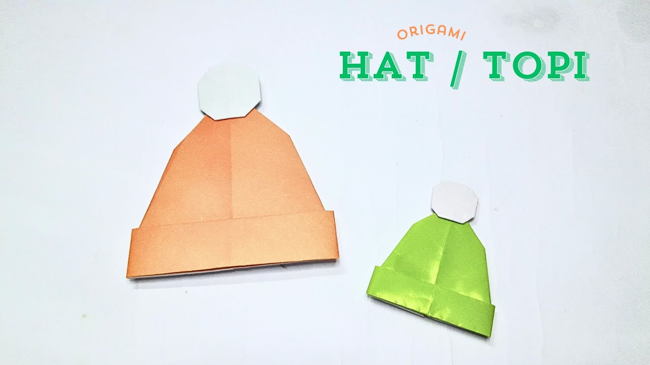 Cara Membuat Origami Topi / Easy Origami Paper Hat - YouTube