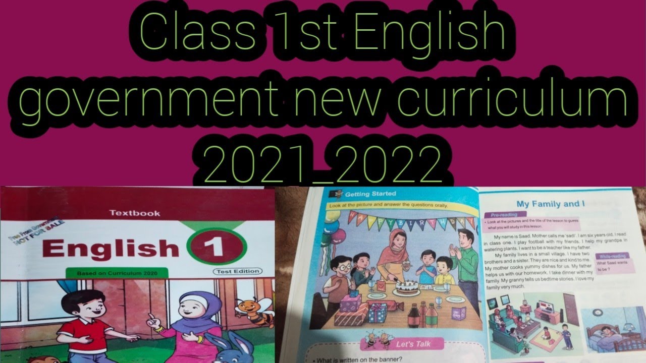 Class 1st English Book YouTube Class 1st english book youtube
