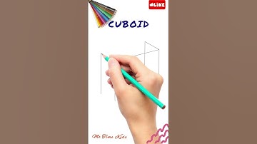 How to draw 3D Shapes - Cube, Cuboid, Cylinder and Cone  #shorts #youtubeshorts