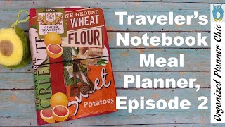 Traveler's Notebook Meal Planner, Episode 2 | Traveler's Notebook Cookbook | Collage Cover