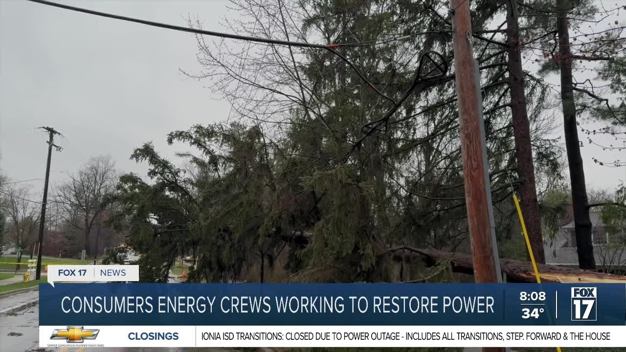 When will power be restored? Consumers Energy offers updates (8a) - YouTube
