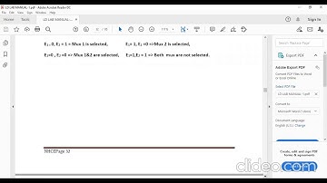 19ECEL37-DEC Lab-Experiment 5_Multiplexer and De multiplexer