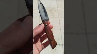 Forging a San-Mai Knife: Wrought Iron &amp; Old File. Walnut handle with French details 🇫🇷