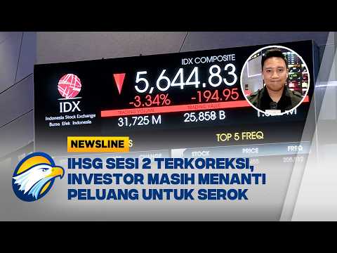 IHSG Terkoreksi di Sesi Kedua, Investor Waspadai Pergerakan - [Newsline]