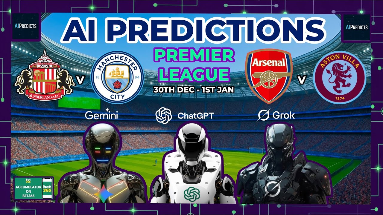 Grok v ChatGPT v Gemini - AI Football Predictions | Premier League 30th Dec - Jan 1st (ft. AI Bet)