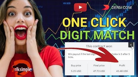 ONE CLICK DIGIT MATCH BINARY/ DERIV COM