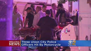Three NJ Cops Hurt By Motorcycle In Union City