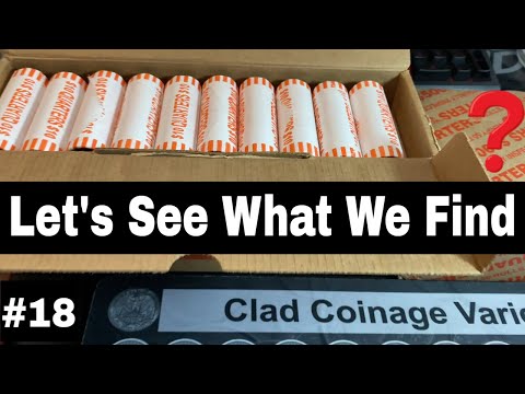 Searching Quarter Rolls For Silver Coins - Hunt And Fill #18