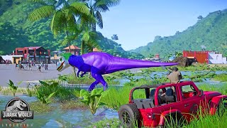 Joker vs. Batman with The Incredible Hulk Dinosaurs action in Jurassic World Evolution