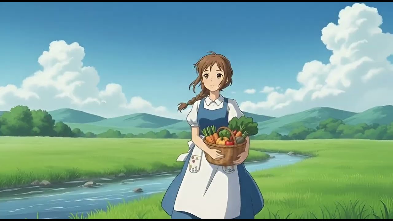 The Peaceful Countryside Life of a Girl - 2🌾 | Ghibli-Style