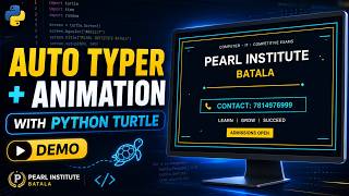 Python Turtle Auto Typer + Animation Demo | Amazing Python Project for Beginners #python
