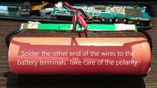 Easily modify Android Tab battery with 18650 LiPo battery