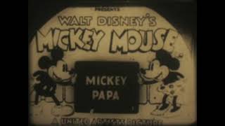 Mickey Plays Papa Original Title Card • 1934