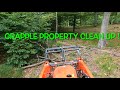 Property Cleanup with Kubota L3301 Tractor BoxBlade and Titan Grapple #tractor #tractorattachments