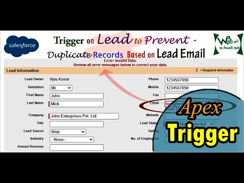 How to prevent duplicate lead records based on email uses of apex trigger Salesforce
