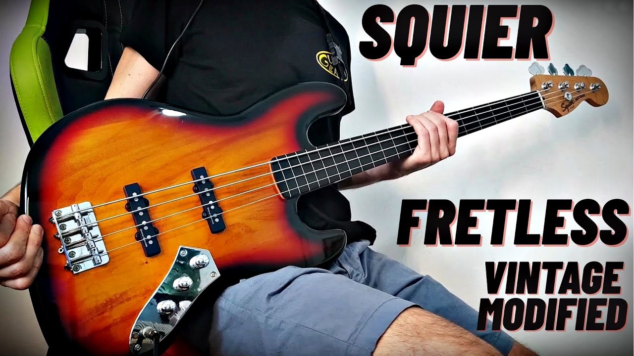 Squier Jazz Bass Vintage Modified FRETLESS - BASS DEMO - YouTube