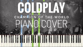 Coldplay - Champion Of The World piano cover | instrumental видео