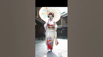 A Dog Performing The Role Of A Maiko Ai Cute Dog Frenchbulldog Maiko Kyoto Shorts 