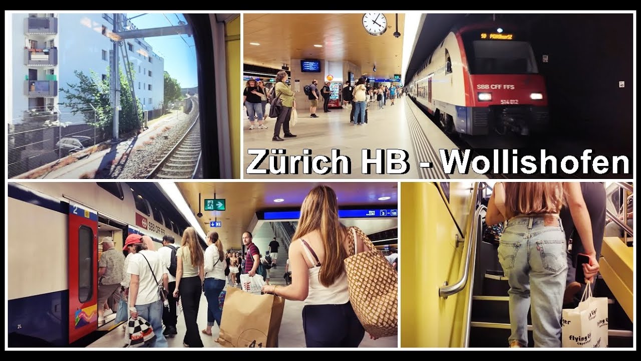Zugfahrt mit der S8 von Zürich Hauptbahnhof nach Zürich Wollishofen