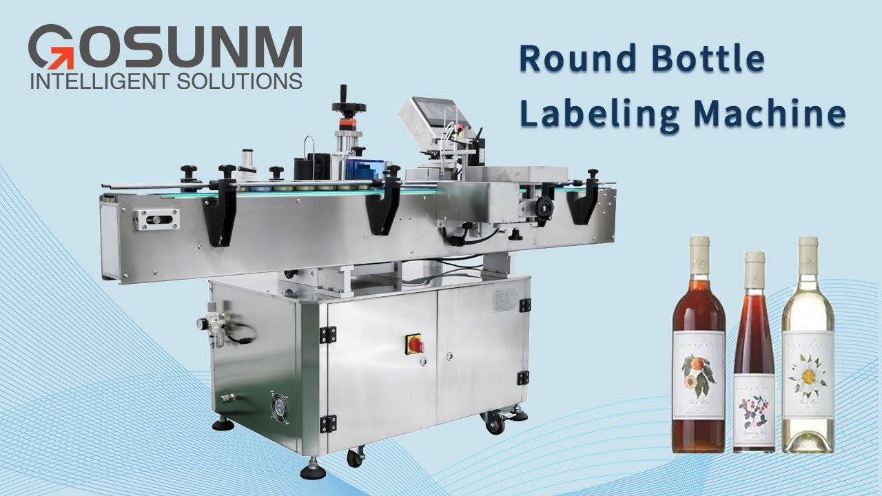 Automatic Round Bottle Labeling Machine Operation Details Display - YouTube