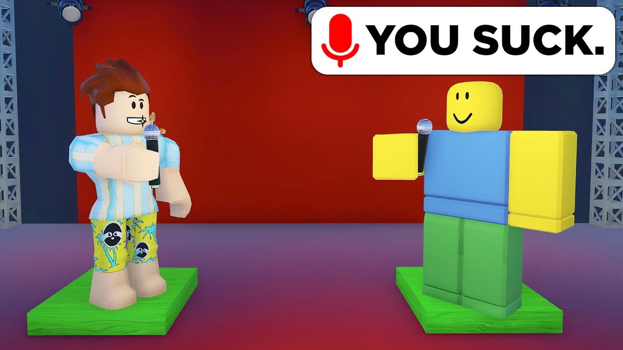 I Made a RAP BATTLE Game With VOICE CHAT.. (Roblox) 