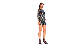 chess sequin mini dress screenshot 4