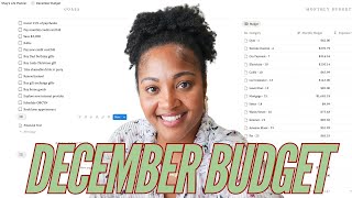 DECEMBER 2025 MONTHLY BUDGET WITH ME | major budget changes, not christmas shopping & the best news!