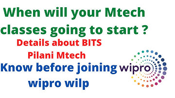 Wipro WILP Mtech Details | BITS Pilani | #WASE WIMS