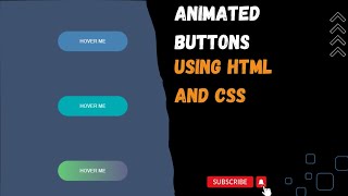 How to create Animated Buttons with animations using HTML and CSS.