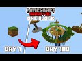 I Survived 100 Days on One Block in Minecraft Hardcore... Here's What Happened...