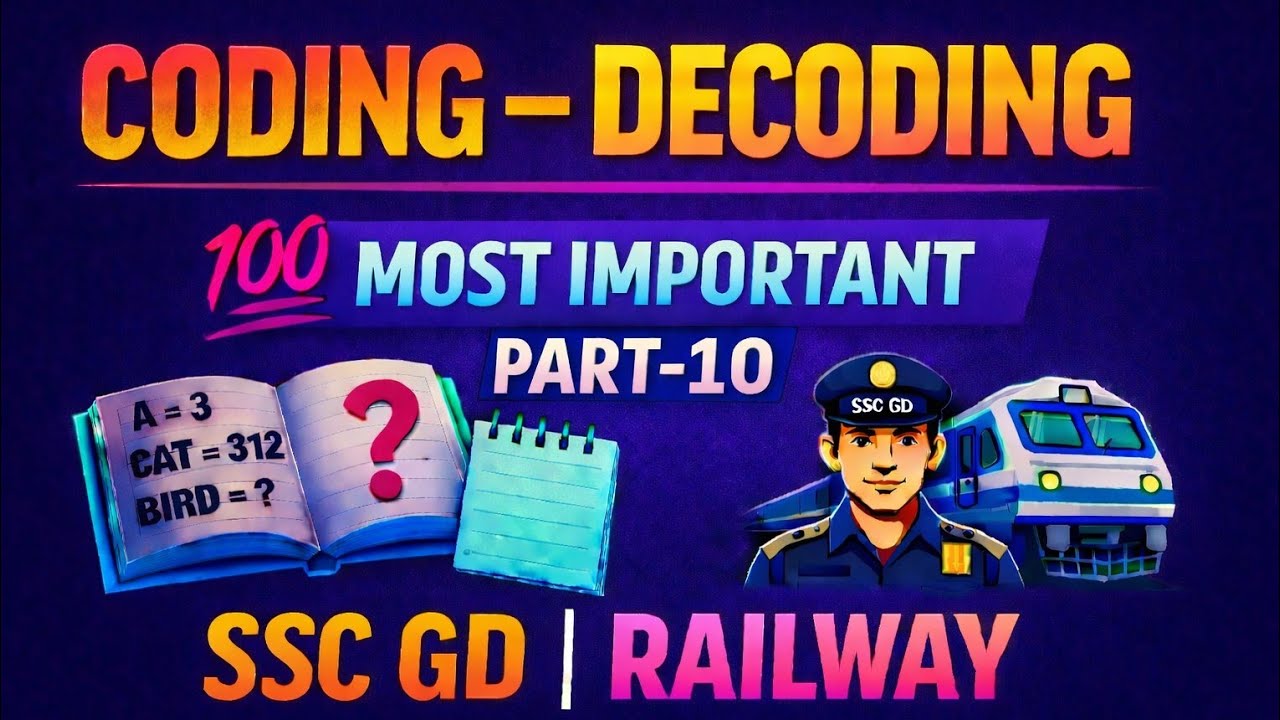 Coding & Decoding Reasoning Questions | SSC GD | Railway | CGL | CHSL ...