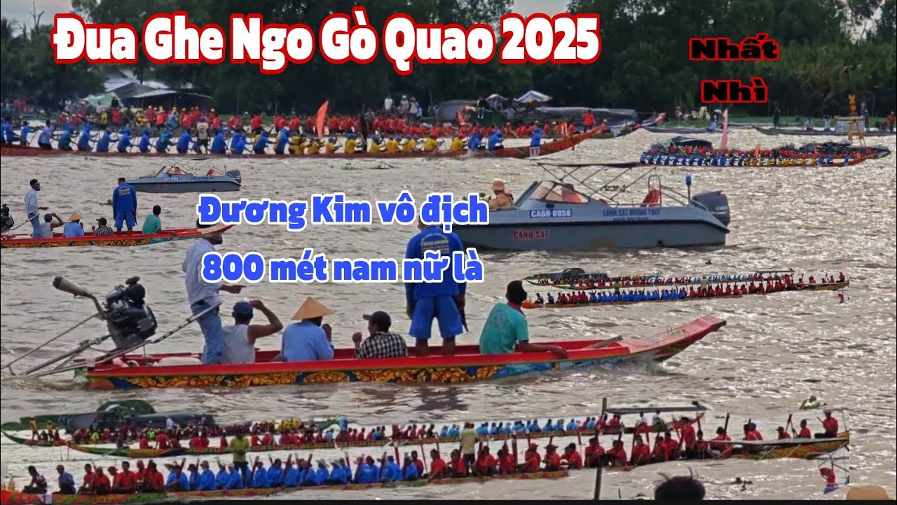 Đua Ghe Ngo Gò Quao 2025 - Đỉnh Cao Ghe Ngo 2025! Trận Đua 800m Nam Nữ Quyết Liệt Nhất Miền Tây!
