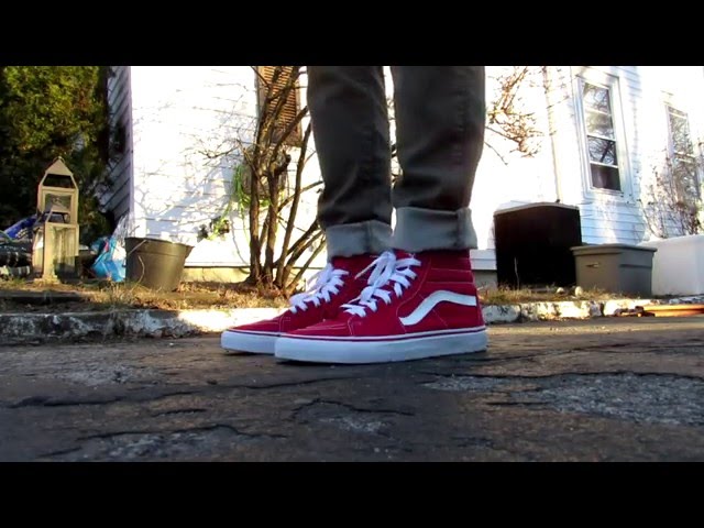 vans skate high red