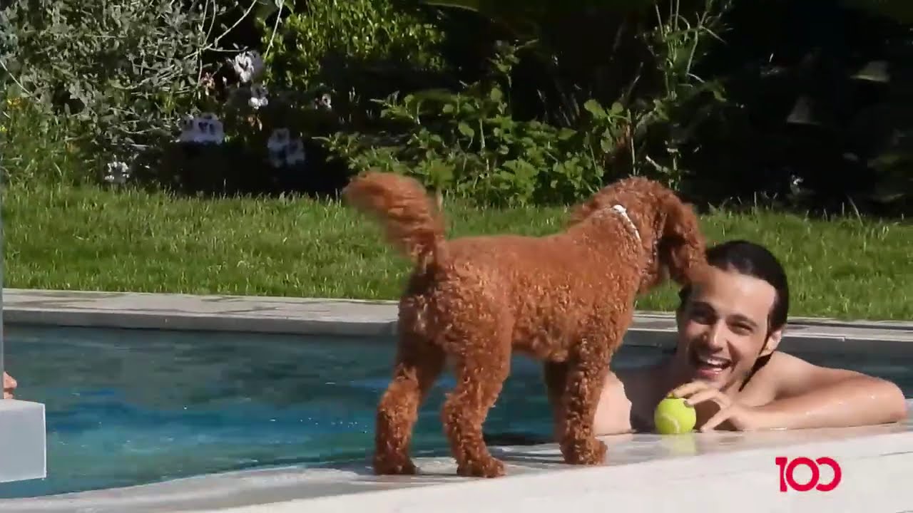 Afra Saraçoğlu ile Mert Yazıcıoğlu havuzda dudak dudağa