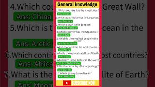 “10 GK Questions Only Smart People Can Answer 🤯 | GK Quiz Challenge” #shorts #explore #trending