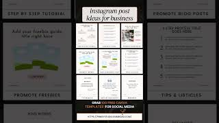 Instagram Post Ideas for Business | 100 FREE Canva Templates in Bio #instagrampost  #canvatemplates