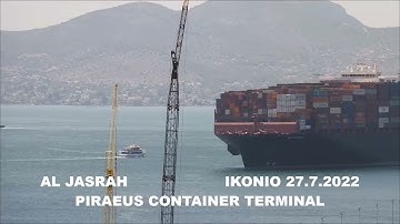 AL JASRAH departure from Piraeus Container Terminal