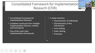Consolidated Framework For Implementation Of Research Cfir
