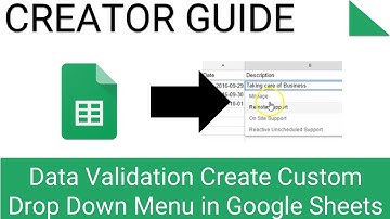 Use Data Validation in Google Sheets to Create Custom Drop Down Menus in a Sheet
