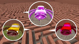 Rainbow Car Eater Family In The Maze Garrys Mod