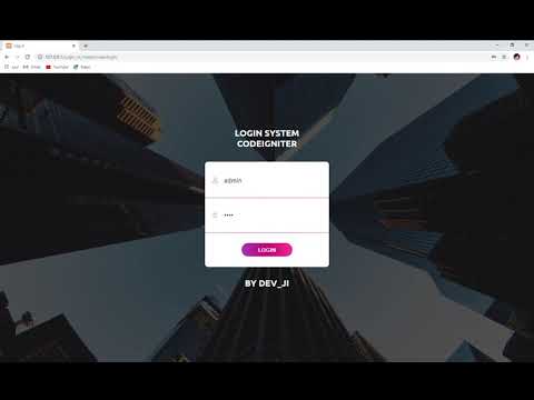 สร้าง template Log in system ด้วย Codeigniter 3