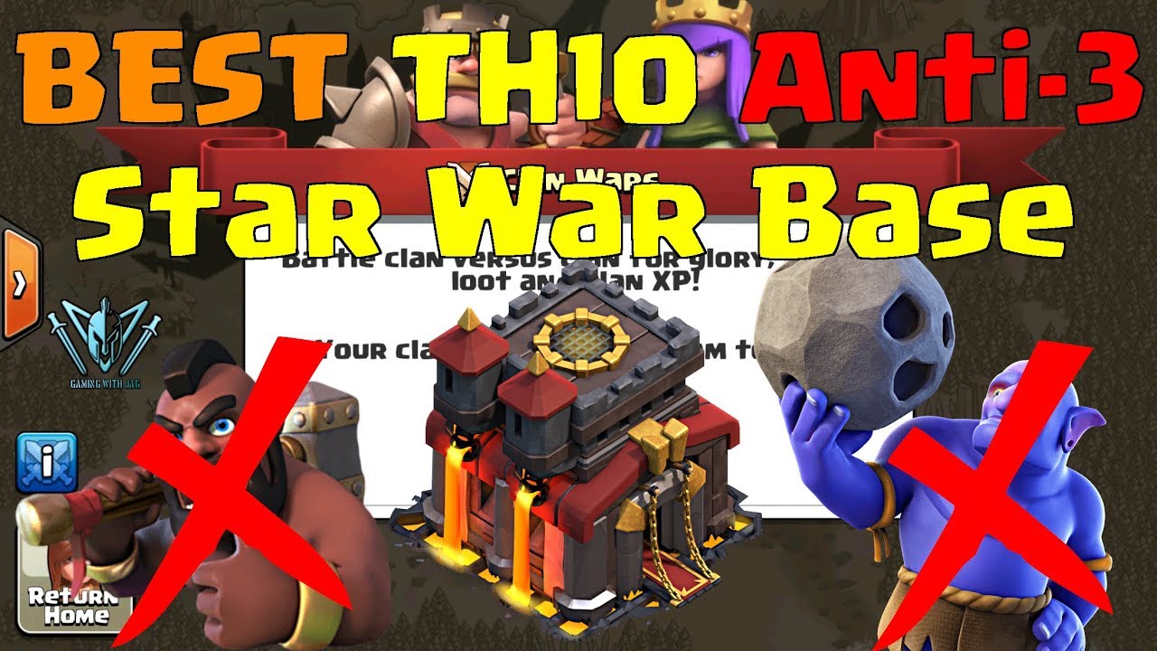 BEST TH10 Anti-3 Star War Base | TH10 War Base | Anti Everything | Clash of Clans with Leonidas!