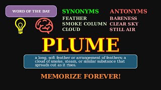 Download Lagu Plume: The Word for Feathers & Smoke Clouds 🪶☁️ A Dual-Meaning Word