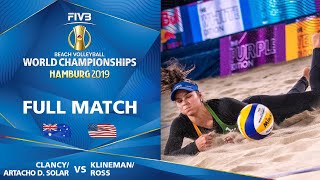 Clancy/Artacho Del Solar vs. Klineman/Ross - Full Match | Beach Volleyball World Champs Hamburg 2019