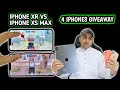 IPHONE XR VS IPHONE XS MAX PUBG TEST - 4 IPHONES AND IPAD GIVEAWAY | PUBG MOBILE