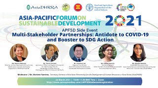 Multi-stakeholder Partnerships: Antidote to COVID-19 and Booster to SDG Action