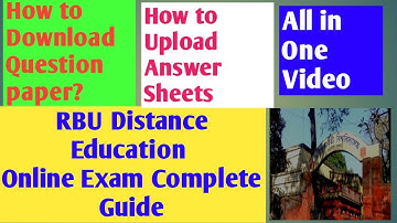 RBU Distance Education Online Exam Full Guide/ RBU DDE Exam/ All Notification in One Video