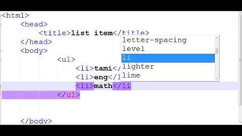 list item html  simple code  number and bulid symble