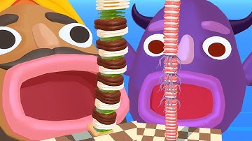 Sandwich Runner vs Pancake Run All Levels Best Gameplay iOS Android Mobile Games WVUZA